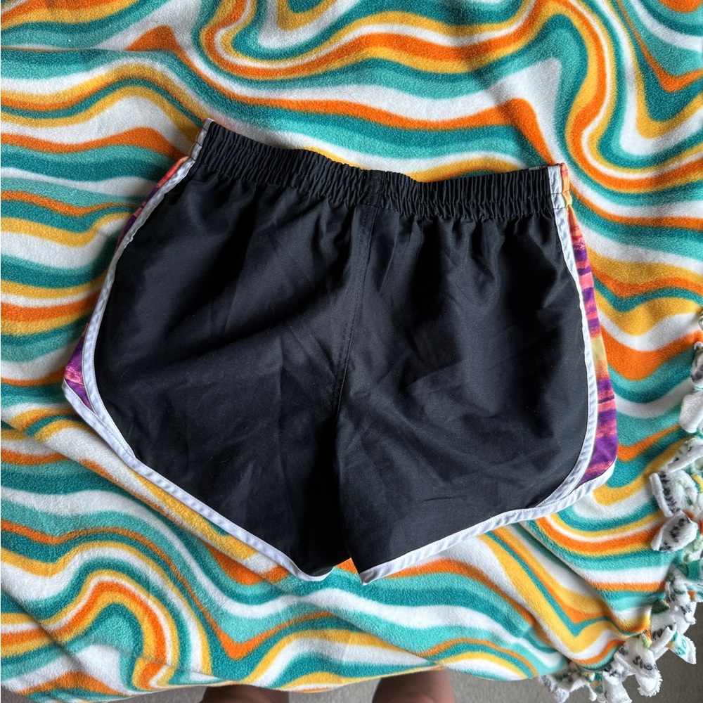 Nike Black Women's Athletic Shorts with Sunset Panels